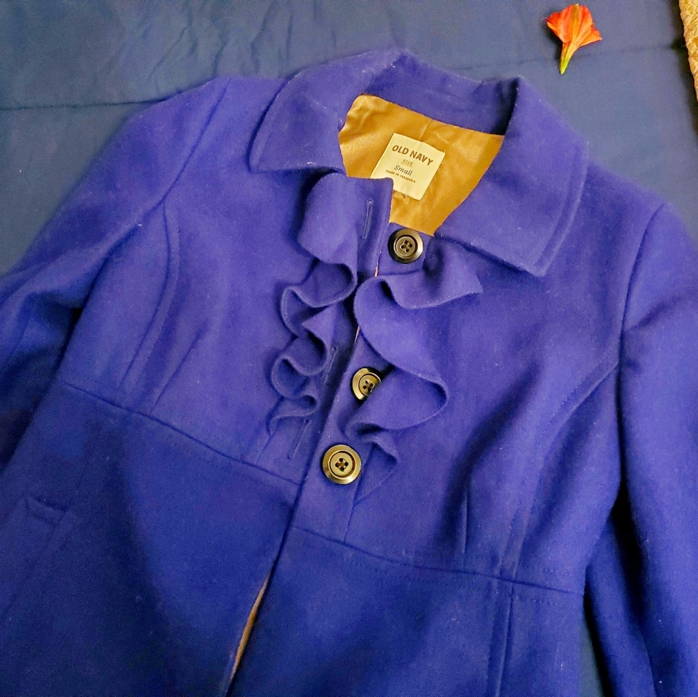Old navy blue coat